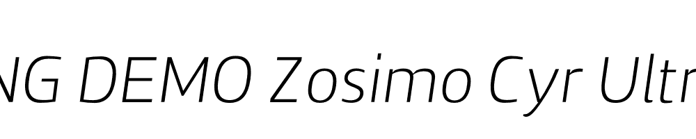  DEMO Zosimo Cyr UltraLight Italic