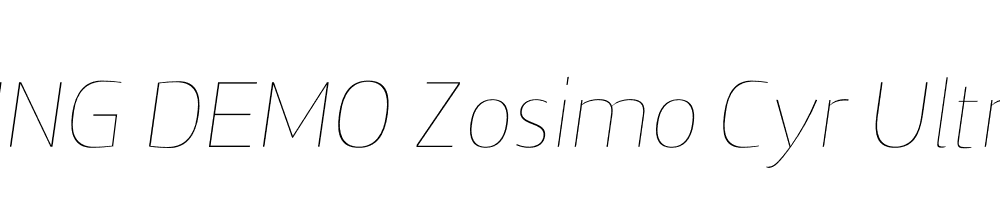  DEMO Zosimo Cyr UltraThin Italic