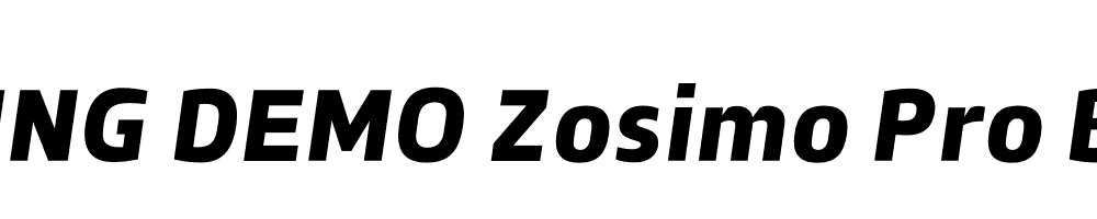  DEMO Zosimo Pro Black Italic