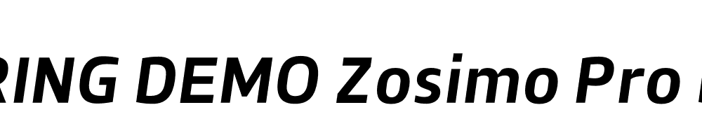  DEMO Zosimo Pro Bold Italic