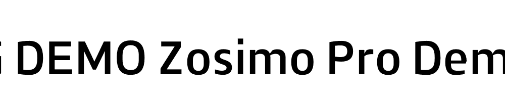  DEMO Zosimo Pro DemiBold Regular