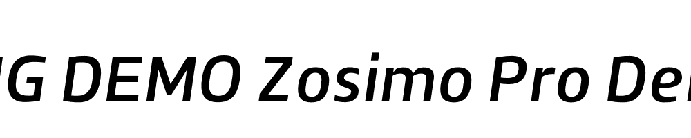  DEMO Zosimo Pro DemiBold Italic