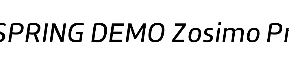  DEMO Zosimo Pro Italic