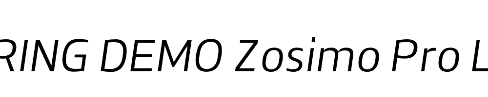  DEMO Zosimo Pro Light Italic