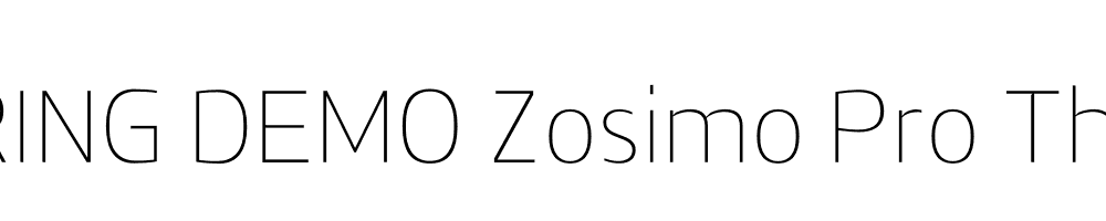  DEMO Zosimo Pro Thin Regular