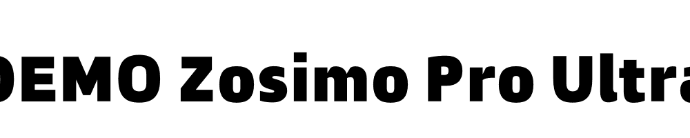  DEMO Zosimo Pro UltraBlack Regular