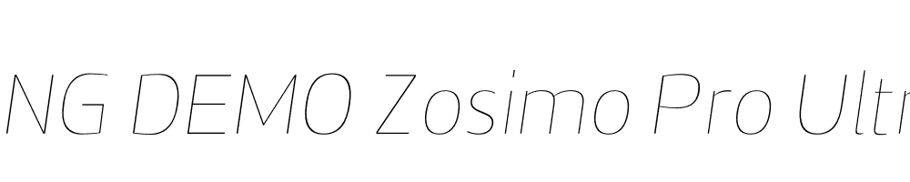  DEMO Zosimo Pro UltraThin Italic