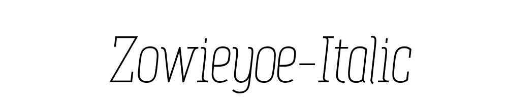 Zowieyoe Italic