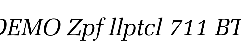 FSP DEMO Zpf llptcl 711 BT Italic