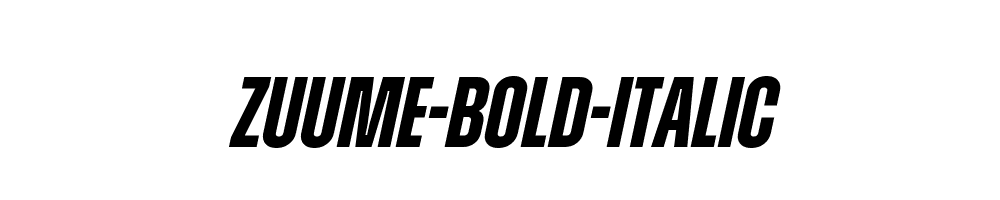 Zuume-Bold-Italic