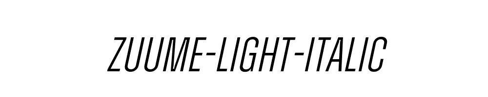 Zuume-Light-Italic