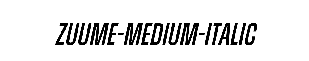 Zuume-Medium-Italic