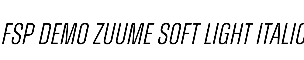 FSP DEMO Zuume Soft Light Italic